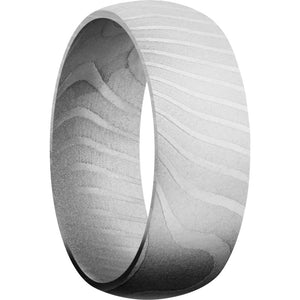 Lashbrook White Damascus Steel 8mm Men's Wedding Band