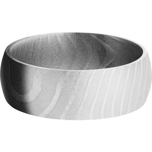 Lashbrook White Damascus Steel 8mm Men's Wedding Band