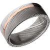 Lashbrook Black Rose & White Damascus Steel 8mm Men's Wedding Band