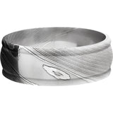 Lashbrook Black & White Damascus Steel 8mm Men's Wedding Band