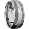 Lashbrook Black & White Damascus Steel Meteorite 9mm Men's Wedding Band