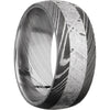 Lashbrook Black & White Damascus Steel Meteorite 9mm Men's Wedding Band