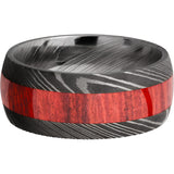 Lashbrook Black & White Damascus Steel Hardwood 9mm Men's Wedding Band