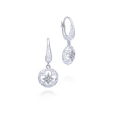 Gabriel & Co. Sterling Silver Souviens Diamond Earrings