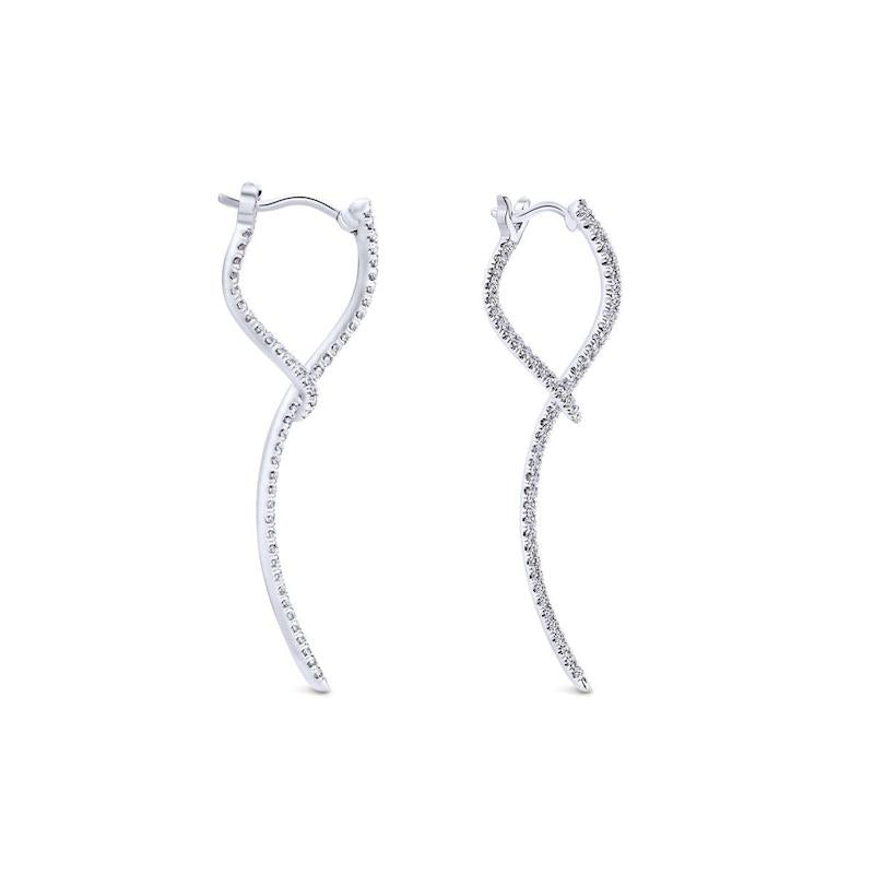 Gabriel & Co. 14k White Gold Kaslique Diamond Drop Earrings