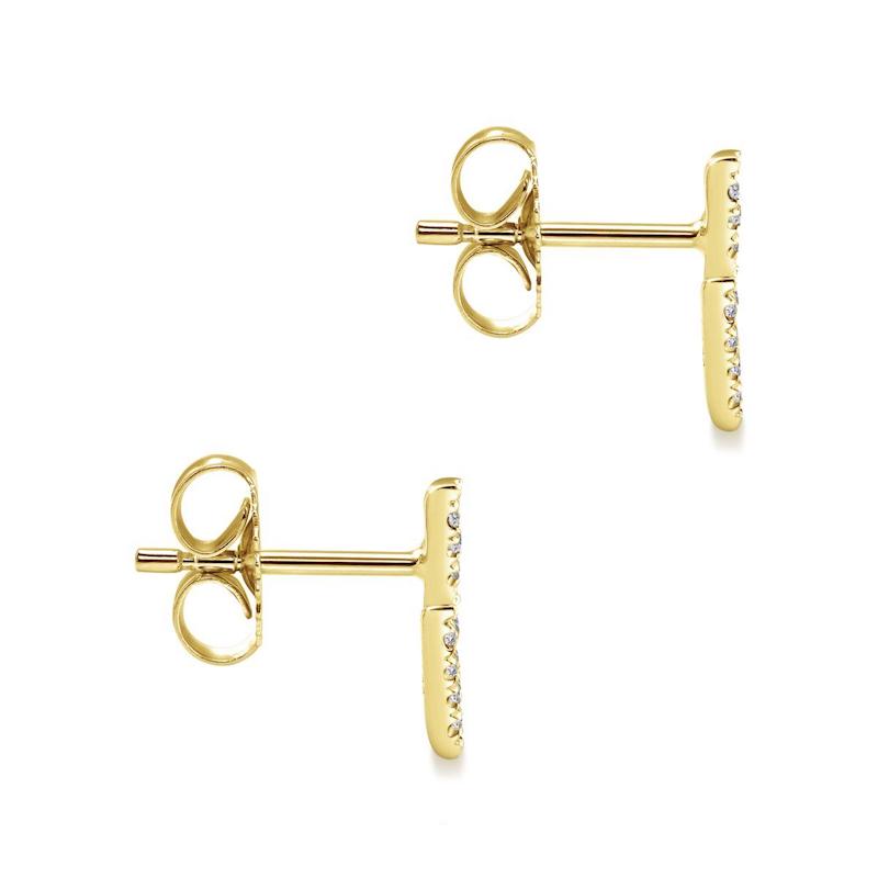 Gabriel & Co. 14k Yellow Gold Kaslique Diamond Stud Earrings