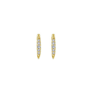 Gabriel & Co. 14k Yellow Gold Lusso Diamond Huggie Earrings