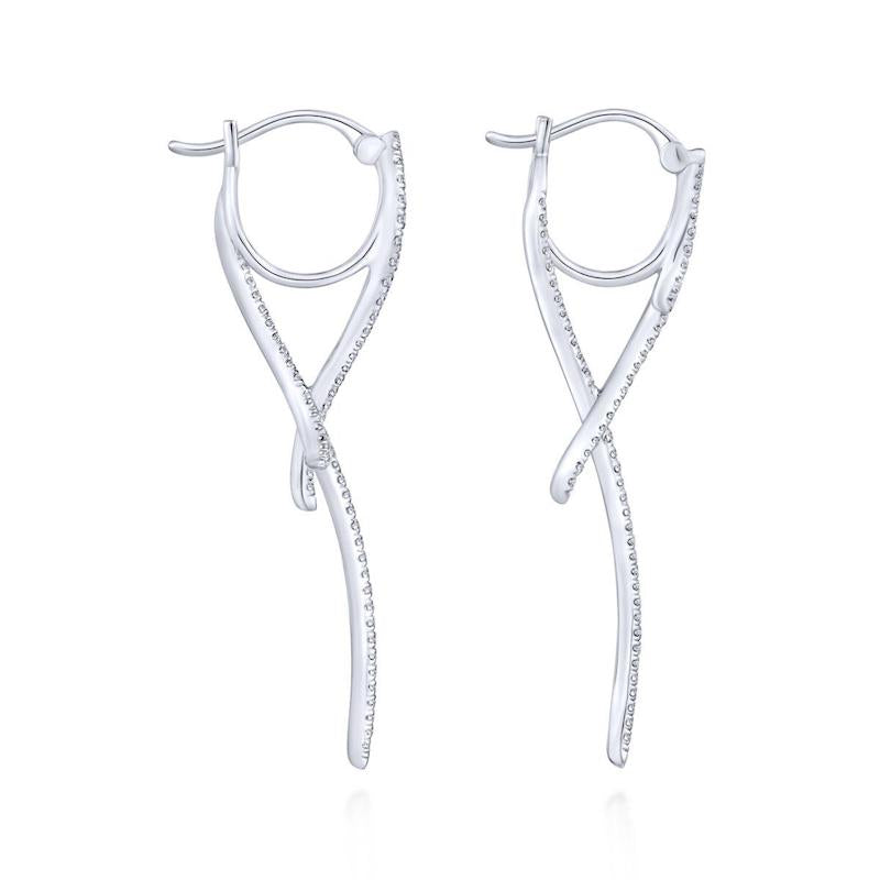 Gabriel & Co. 14k White Gold Kaslique Diamond Drop Earrings