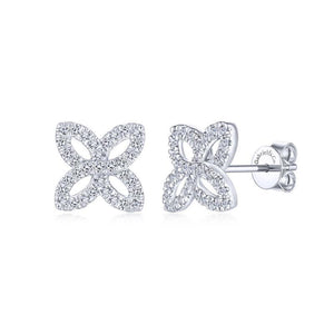 Gabriel & Co. 14k White Gold Lusso Diamond Stud Earrings