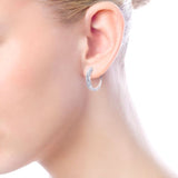 Gabriel & Co. Sterling Silver Contemporary Gemstone Huggy Earrings