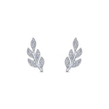 Gabriel & Co. 14k White Gold Floral Diamond Stud Earrings