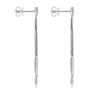 Gabriel & Co. 14k White Gold Kaslique Diamond Drop Earrings