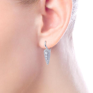 Gabriel & Co. 14k White Gold Lusso Diamond Drop Earrings