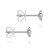 Gabriel & Co. 14k White Gold Lusso Diamond Stud Earrings