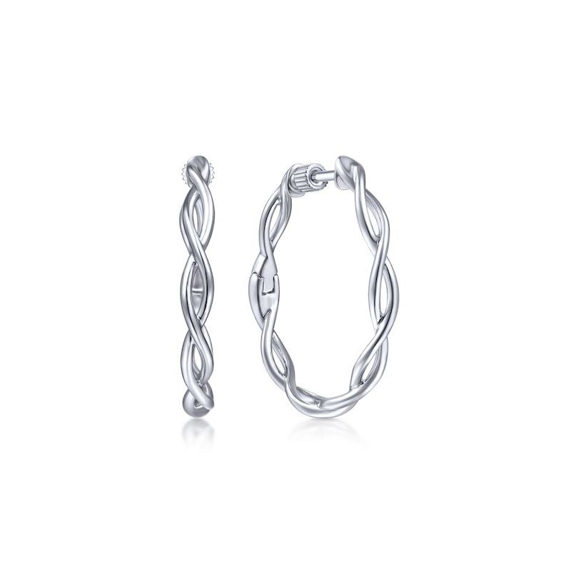 Gabriel & Co. Sterling Silver Contemporary Hoop Earrings