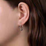 Gabriel & Co. Sterling Silver Contemporary Hoop Earrings