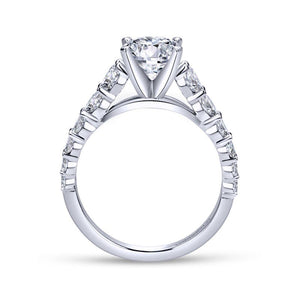 Gabriel & Co. 14k White Gold Contemporary Straight Engagement Ring