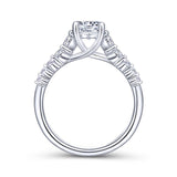 Gabriel & Co. 14k White Gold Contemporary Straight Engagement Ring