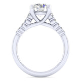 Gabriel & Co. 14k White Gold Contemporary Halo Engagement Ring