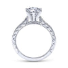 Gabriel & Co. 14k White Gold Victorian Straight Engagement Ring