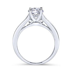 Gabriel & Co. 14k White Gold Contemporary Straight Engagement Ring