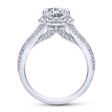 Gabriel & Co. 14k White Gold Entwined Halo Engagement Ring