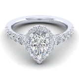 Gabriel & Co. 14k White Gold Entwined Halo Engagement Ring