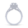 Gabriel & Co. 14k White Gold Entwined Halo Engagement Ring