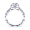 Gabriel & Co. 14k White Gold Contemporary Halo Engagement Ring