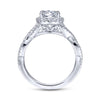 Gabriel & Co. 14k White Gold Contemporary Halo Engagement Ring