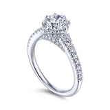 Gabriel & Co. 14k White Gold Contemporary Straight Engagement Ring