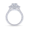 Gabriel & Co. 14k White Gold Starlight Halo Engagement Ring