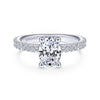 Gabriel & Co. 14k White Gold Contemporary Straight Engagement Ring