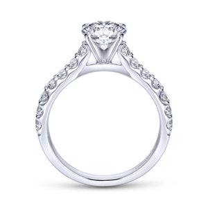 Gabriel & Co. 14k White Gold Contemporary Straight Engagement Ring