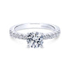 Gabriel & Co. 14k White Gold Contemporary Straight Engagement Ring