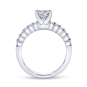 Gabriel & Co. 14k White Gold Contemporary Straight Engagement Ring