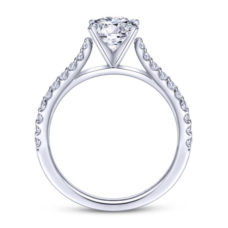 Gabriel & Co. 14k White Gold Contemporary Straight Engagement Ring