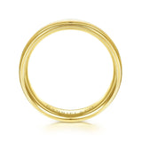 Gabriel & Co. 14k Yellow Gold Exclusive Men's Wedding Band