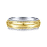 Gabriel & Co. 14k Two Tone Gold Exclusive Men's Wedding Band