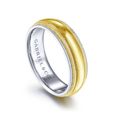 Gabriel & Co. 14k Two Tone Gold Exclusive Men's Wedding Band