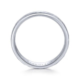 Gabriel & Co. 14k White Gold Classic Men's Wedding Band