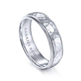 Gabriel & Co. 14k White Gold Classic Men's Wedding Band