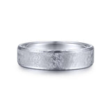 Gabriel & Co. 14k White Gold Classic Men's Wedding Band