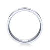 Gabriel & Co. 14k White Gold Classic Men's Wedding Band