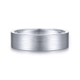 Gabriel & Co. 14k White Gold Signature Men's Wedding Band