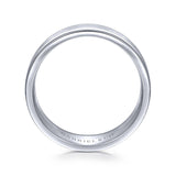 Gabriel & Co. 14k White Gold Signature Men's Wedding Band