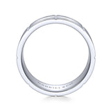 Gabriel & Co. 14k White Gold Signature Men's Wedding Band