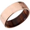 Lashbrook 14k Rose Gold Hardwood 8mm Men's Wedding Band