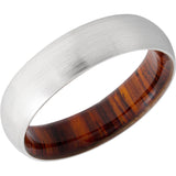 Lashbrook White Cobalt Chrome Hardwood 6mm Men's Wedding Band