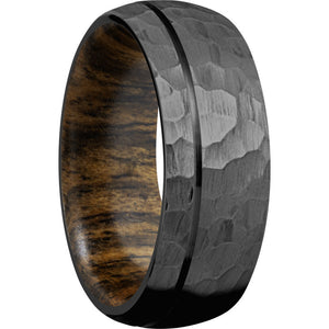 Lashbrook Black Zirconium Hardwood 8mm Men's Wedding Band